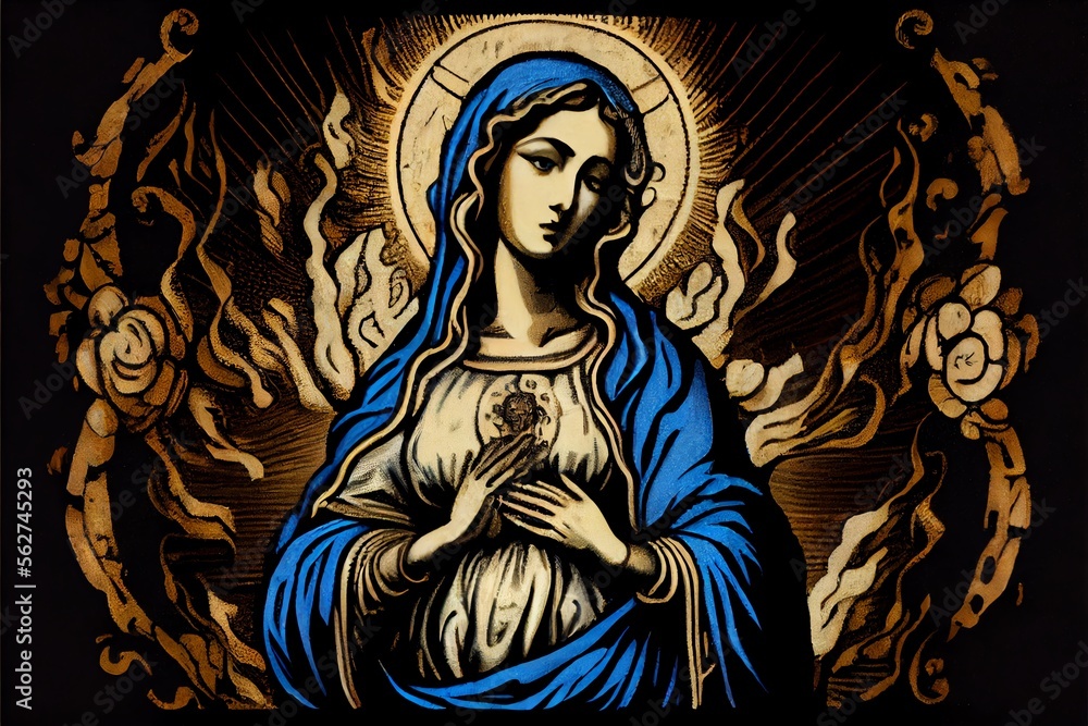 Mary as the Immaculate Conception. Generative AI Mary as the Immaculate Conception. Generative AI