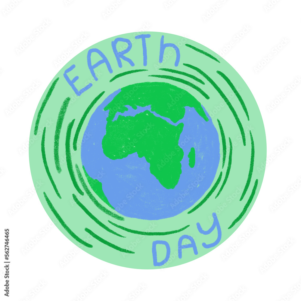 Hand drawn illustration of Earth Day globe planet ecology protection. Blue green sphere with ocean land, ecological environmental concept, pollution icon symbol, cartoon style modern poster. Hand drawn illustration of Earth Day globe planet ecology protection. Blue green sphere with ocean land, ecological environmental concept, pollution icon symbol, cartoon style modern poster.