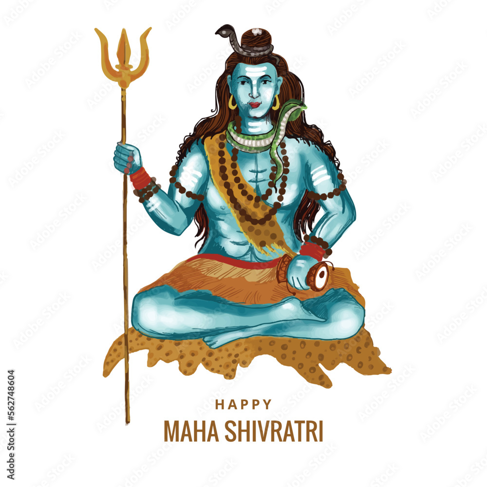 Elegant maha shivratri card festival background Elegant maha shivratri card festival background