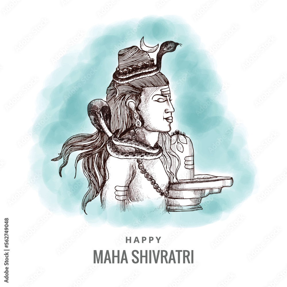 Lord Shiva Sketch Color Stock Vector (Royalty Free) 295758389 | Shutterstock-suu.vn