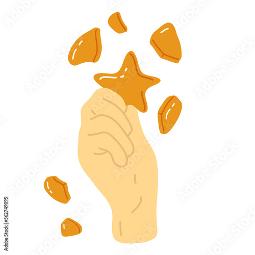 Vector illustration of cute  doodle asian food  dalgona candy for print ,design, greeting card,sticker,icon