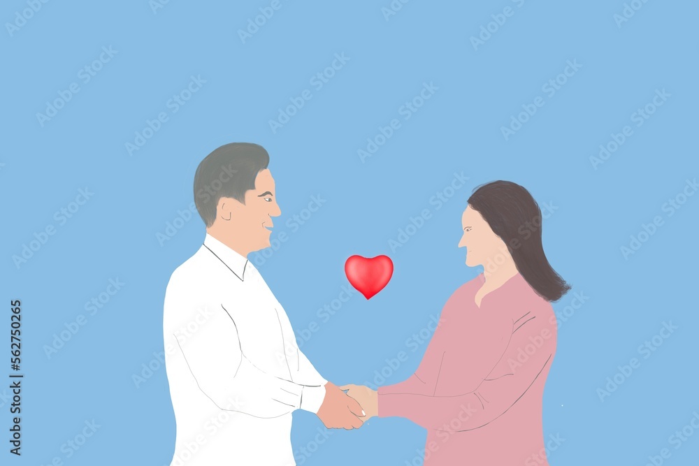 couple holding hands with heart, love, Valentine’s Day couple holding hands with heart, love, Valentine’s Day