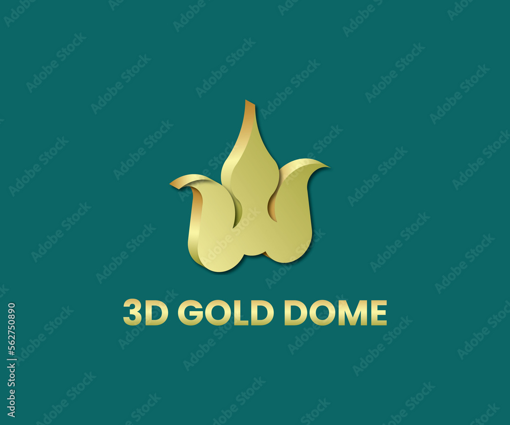 Obraz premium 3d gold dome design