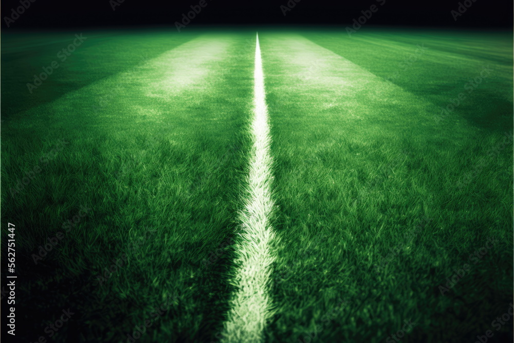 flat lay of green grass background, football field, Made by AI,Artificial intelligence