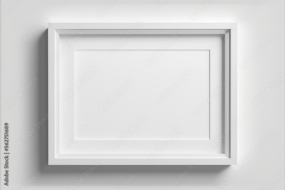 White photo frame background created with Generative AI White photo frame background created with Generative AI