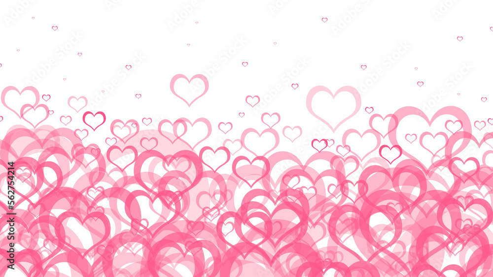 pink valentine background with love heart transparent background