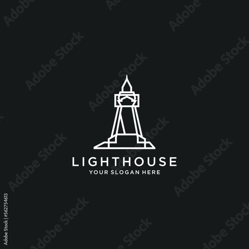 Lighthouse,logo icon. Vector Illustration