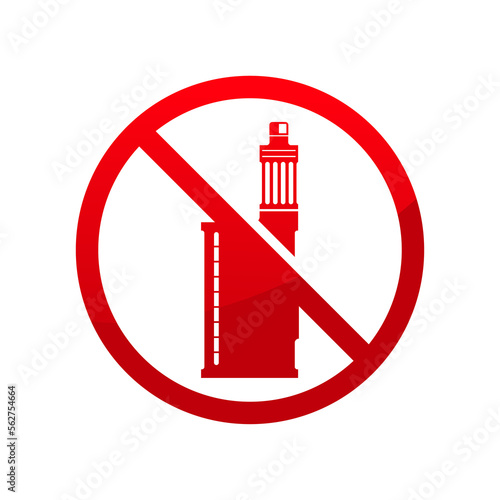 No vape sign isolated on background