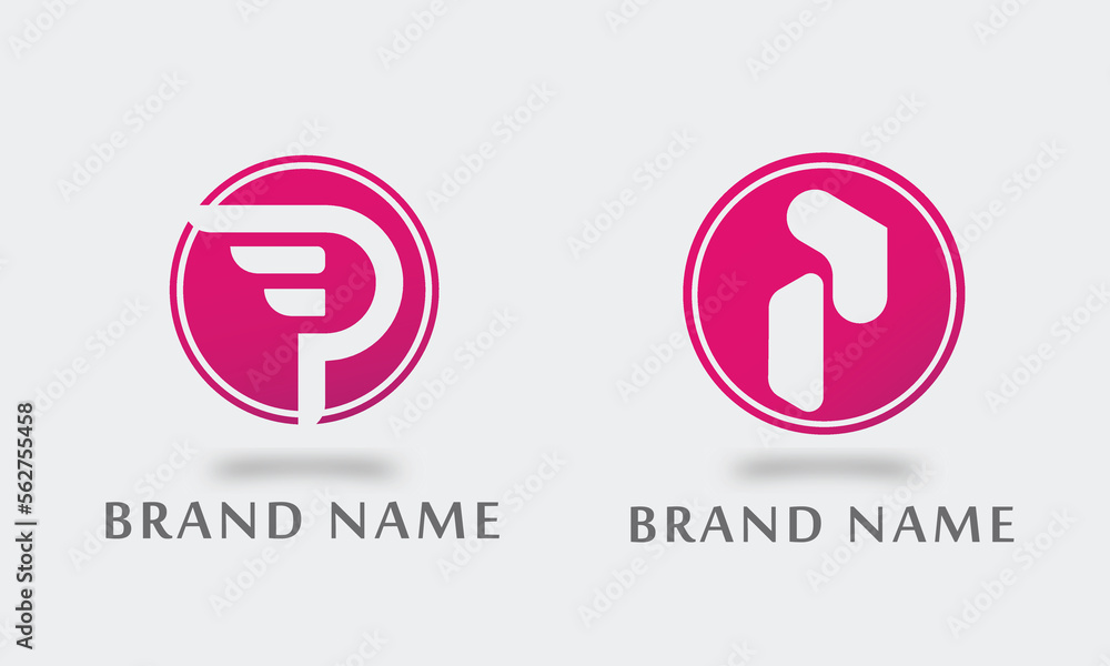 Letter P logo in shape and background, cube logo with letter design for company identity Letter P logo in shape and background, cube logo with letter design for company identity