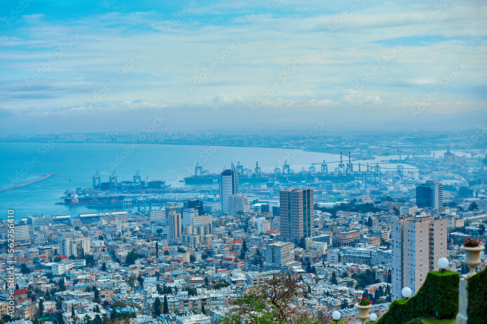 Baha'i Gardens, also the Terraces of the Baha'i Faith, the Hanging Gardens of Haifa