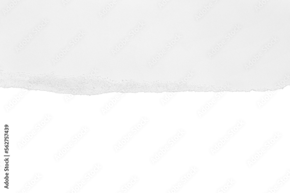 Obraz premium Torn white paper with shadow. Isolated