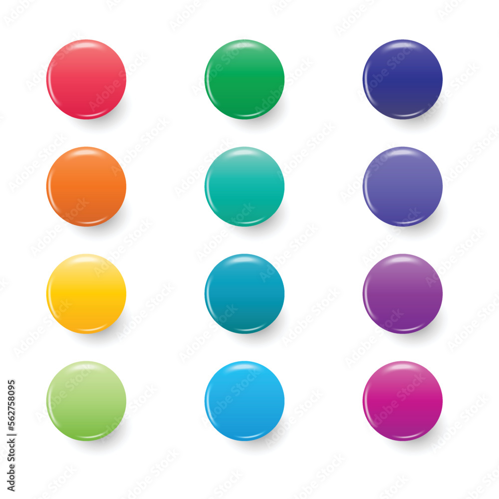 Set Of Colorful Modern Web Button On White Background. Collection. Vector Illustration Set Of Colorful Modern Web Button On White Background. Collection. Vector Illustration