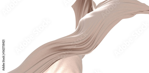 3d render of gold cloth. iridescent holographic foil. abstract art fashion background. - png transparent