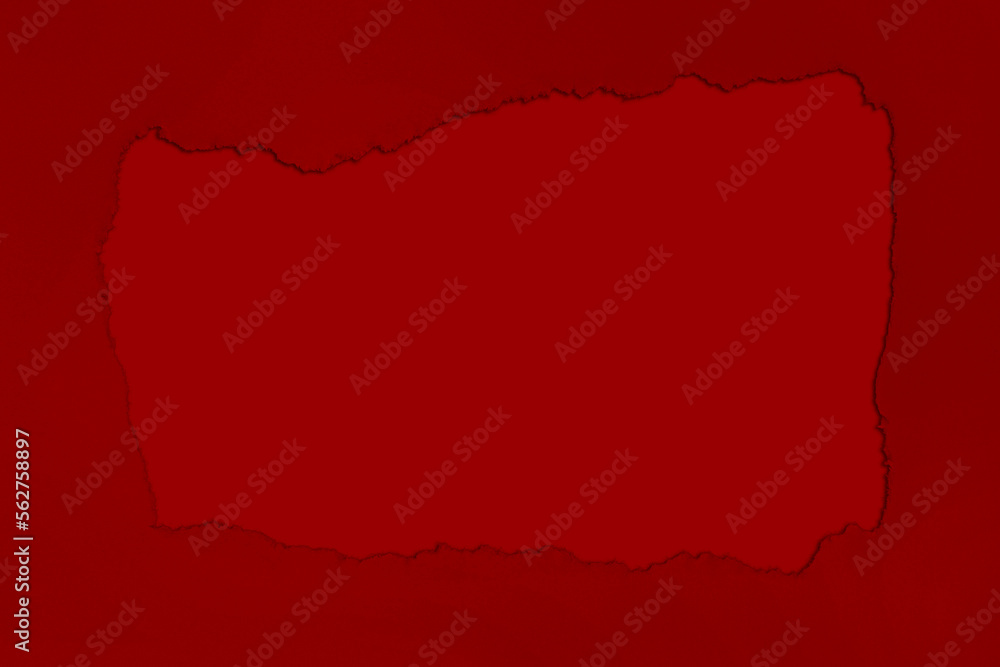 Torn red paper with shadow. Contrast. isolated. Torn red paper with shadow. Contrast. isolated.