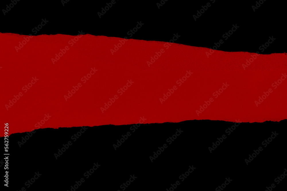 Torn paper in red and black with shadow. Contrast. isolated. Torn paper in red and black with shadow. Contrast. isolated.