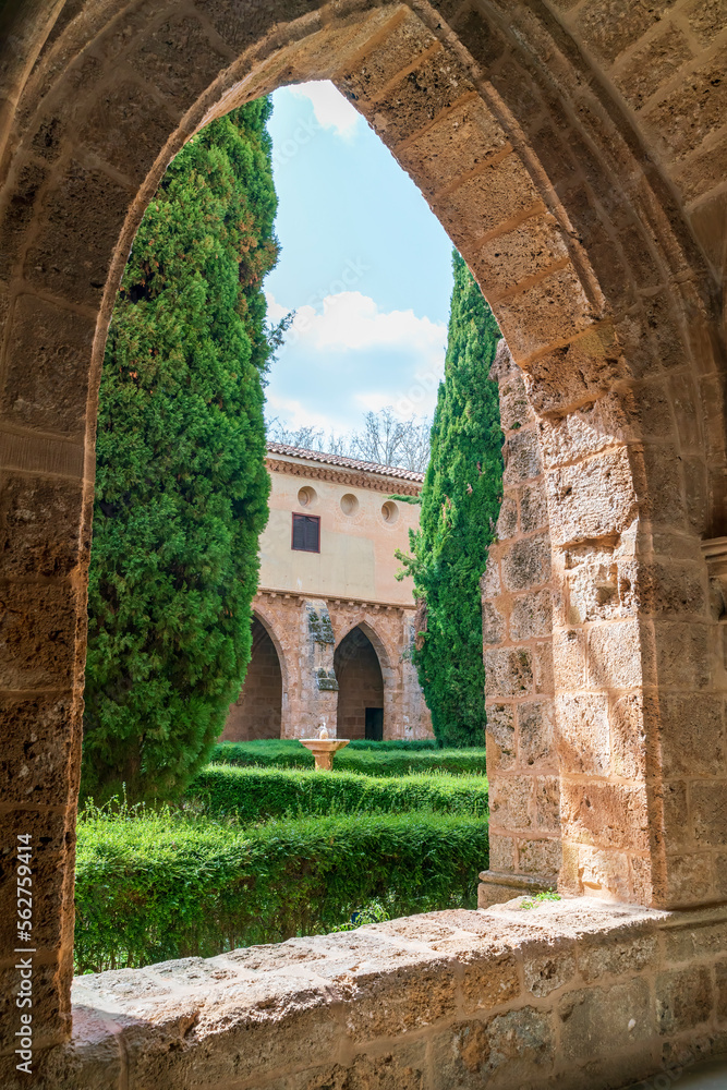 Cistercian monastery of Rueda, 13th century, located in the Monasterio de Piedra, Zaragoza, Aragon, Spain.