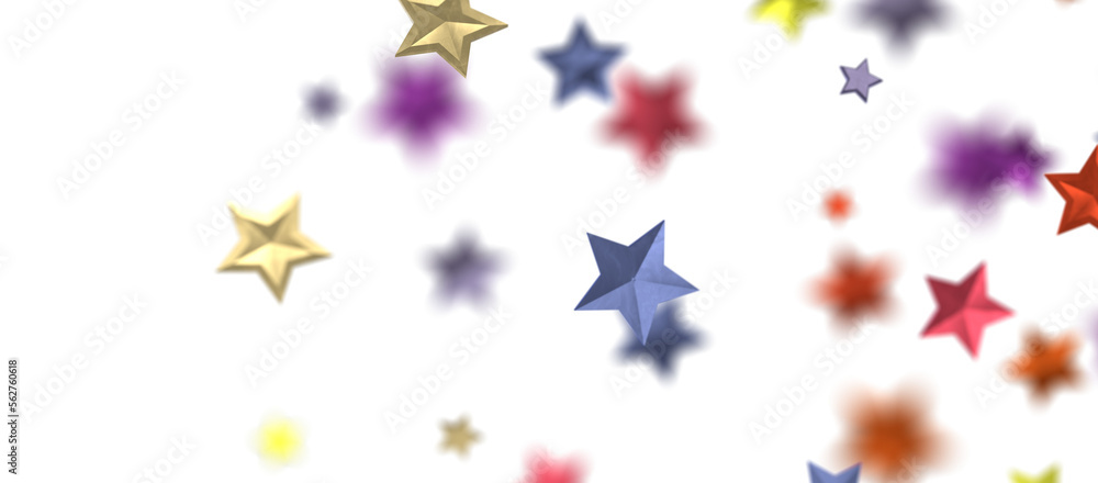 Banner with colour decoration. Festive border with falling glitter dust and stars. Banner with colour decoration. Festive border with falling glitter dust and stars.