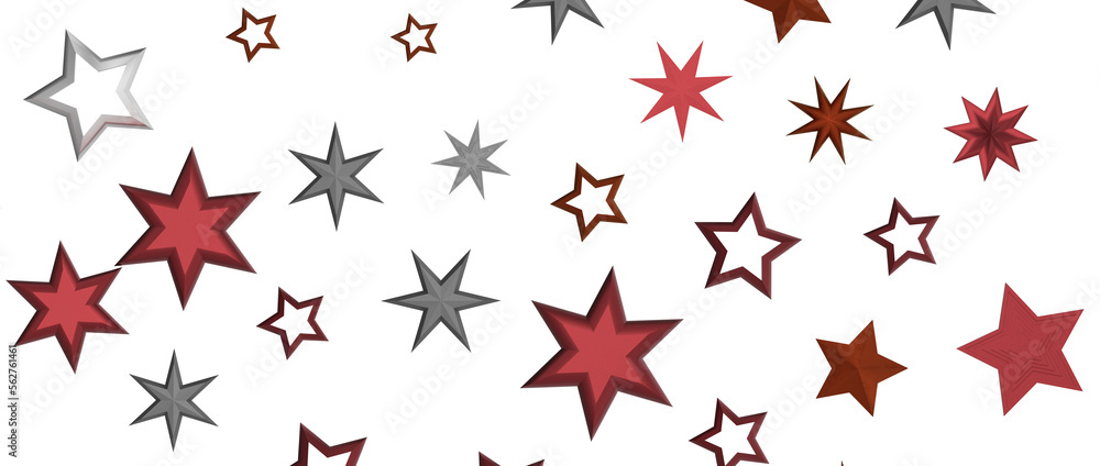 Glossy 3D Christmas star icon. Design element for holidays. -