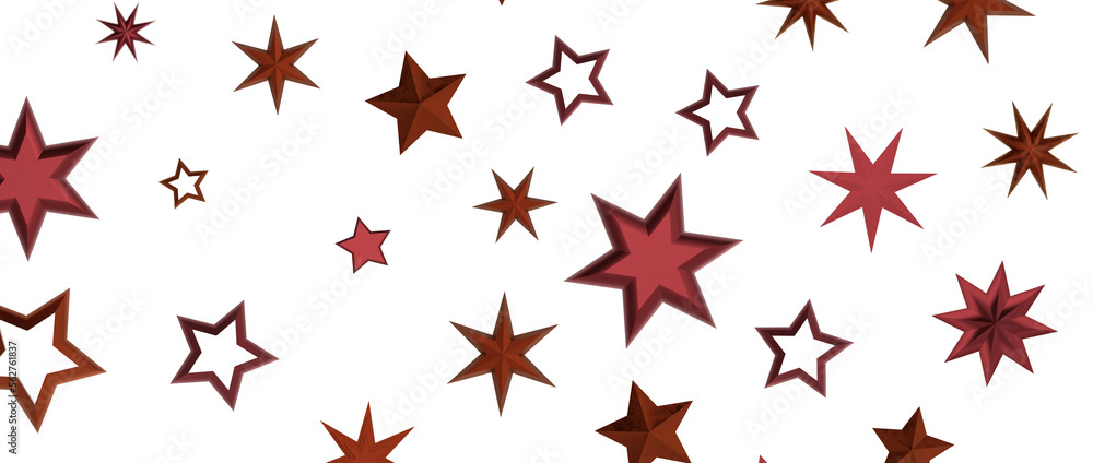 Obraz premium golden stars - in red