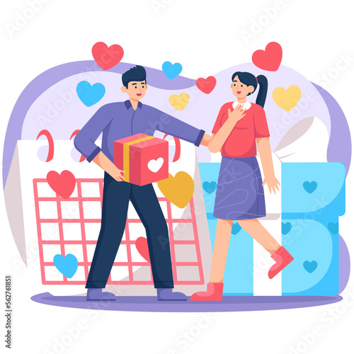 Valentines Gift Illustration © uigodesign