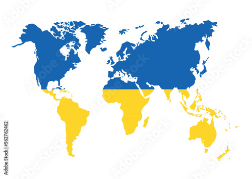 Oekranian flag nations world globe global illustration vector background  