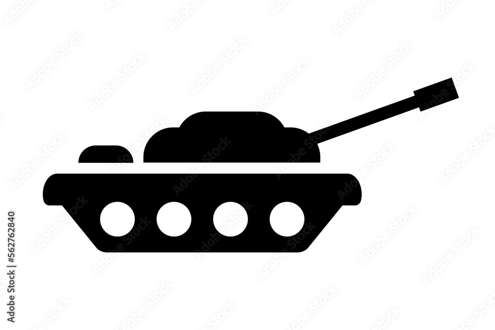 Tank silhouette icon. Military weapon. Vector. Tank silhouette icon. Military weapon. Vector.