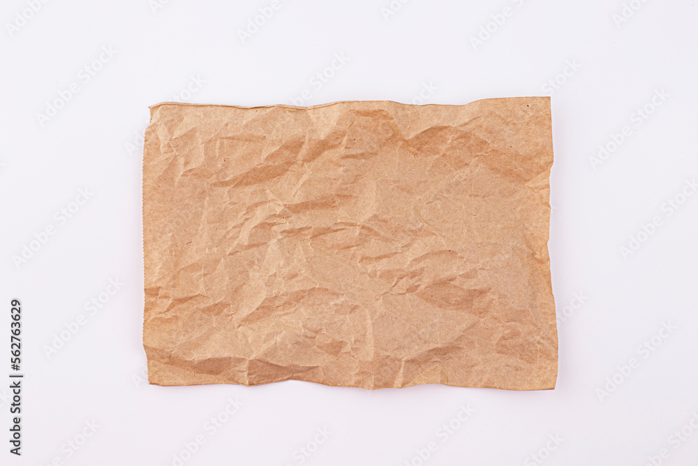 Obraz premium Brown crumpled paper texture for background.