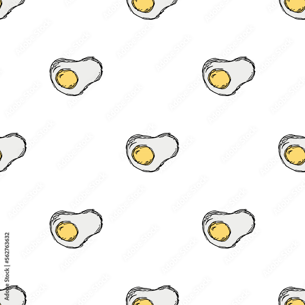 Naklejka premium Seamless pattern with egg icons