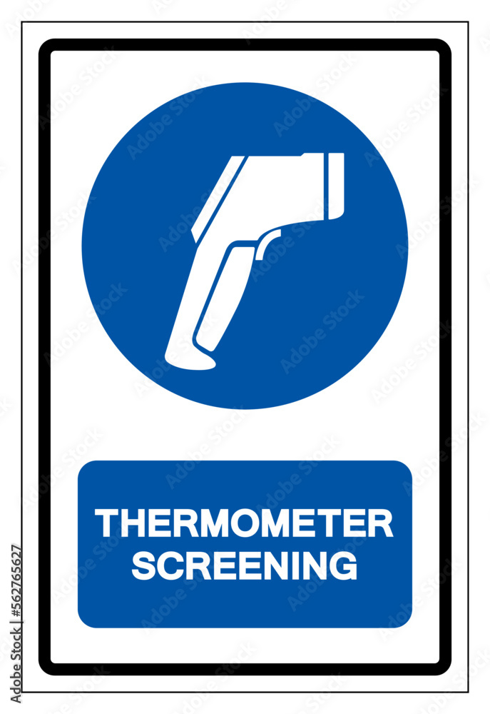 Thermometer Screening Symbol Sign, Vector Illustration, Isolate On White Background Label. EPS10 Thermometer Screening Symbol Sign, Vector Illustration, Isolate On White Background Label. EPS10