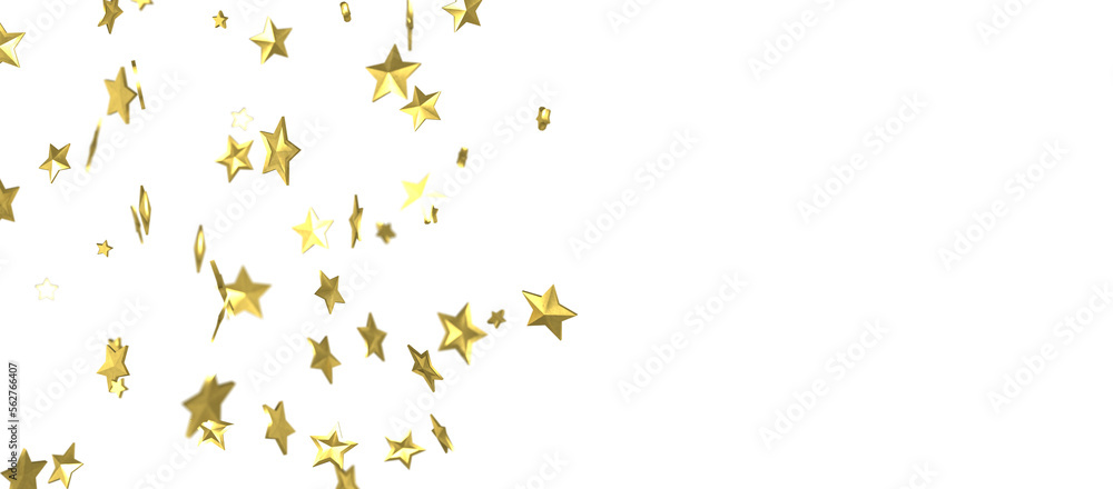 Fototapeta premium Holiday golden decoration, glitter frame isolated -