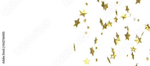 Holiday golden decoration  glitter frame isolated - png