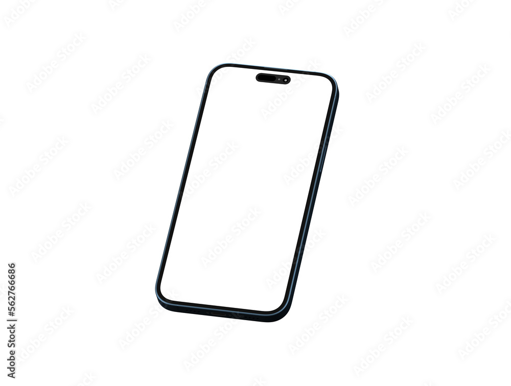 3d smartphone with blank screen isolated 3d smartphone with blank screen isolated