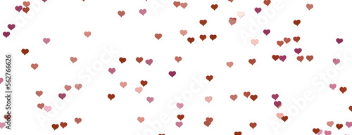 Falling love heart confetti 3d illustration