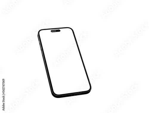 Smartphone. Mobile phone Template. Telephone 3d