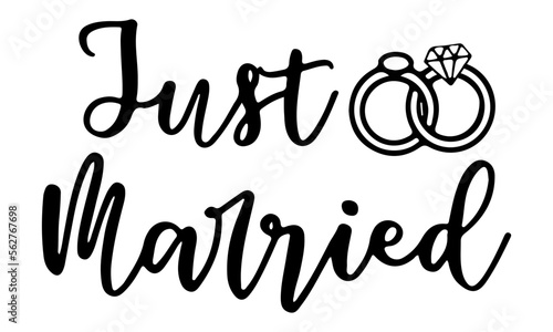 Just Married, Just Married svg, Wedding svg, Bridesmaid svg, Wedding Party svg, Bachelorette svg, Instant Download, Svg files for cricut