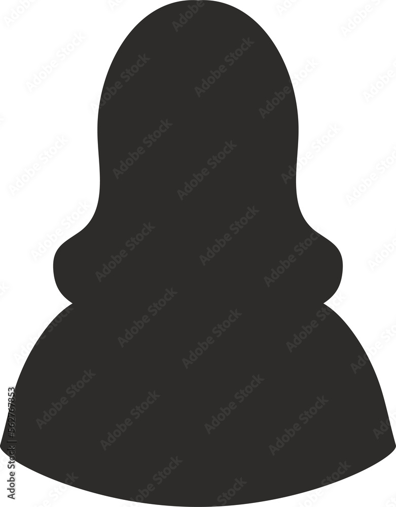 Girl silhouette avatar icon