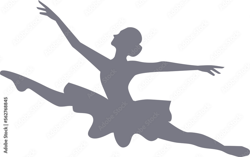 Fototapeta premium Girl Ballet Dancer High Jump