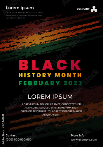 Black History Month. African American celebration poster vector design in february.