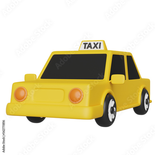 taxi 3d illustration