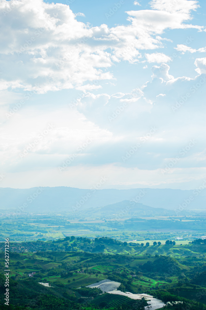 Background image of nature with panoramic view in colombia, Buenavista, Quindio