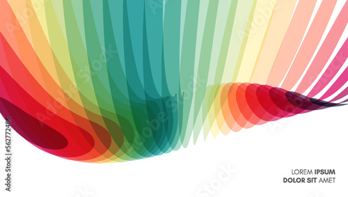 Layered wavy pattern. Abstract wavy background with dynamic effect. Modern screen design for mobile app and web. 3d vector illustration for brochure, banner, flyer or presentation.