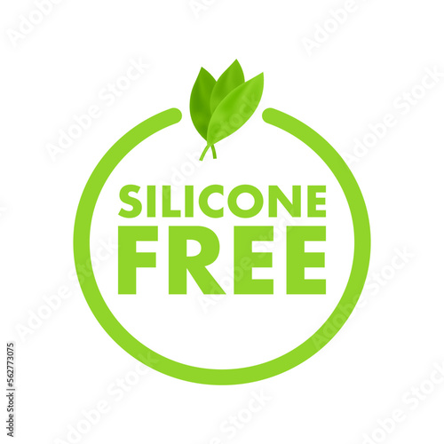 Silicone free sign, label. Silicone free icon. Vector stock illustration.