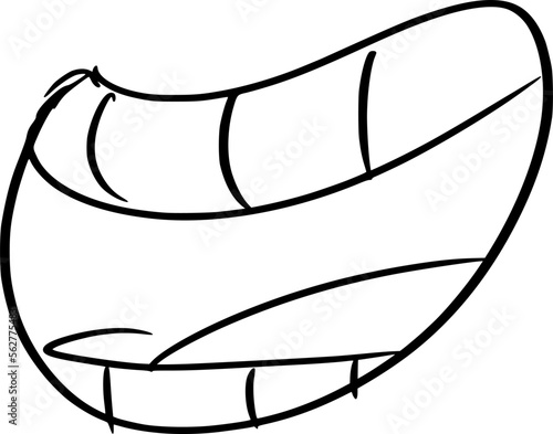 Vector drawing of mounts expressing different emotions. In cartoon style on white background, isolated. Contours. It’s laughing out loud. LOL. Joy, fun
