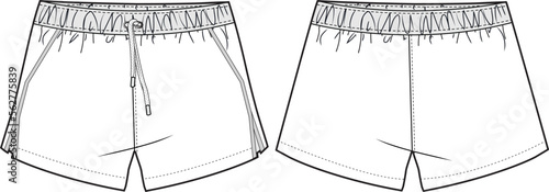 MEN AND BOYS BOTTOM WEAR SHORTS FASHION FLAT DESIGN VECTOR