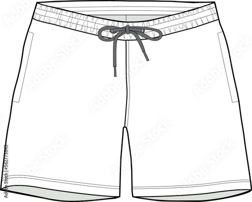 MEN AND BOYS BOTTOM WEAR SHORTS FASHION FLAT DESIGN VECTOR