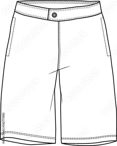 MEN AND BOYS CARGO SHORT FASHION FLAT DESIGN VECTOR