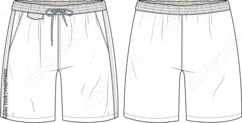 MEN AND BOYS BOTTOM WEAR SHORTS FASHION FLAT DESIGN VECTOR