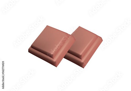 Chocolate. Pieces, shavings, cocoa fruit. 3d realistic vector icon design