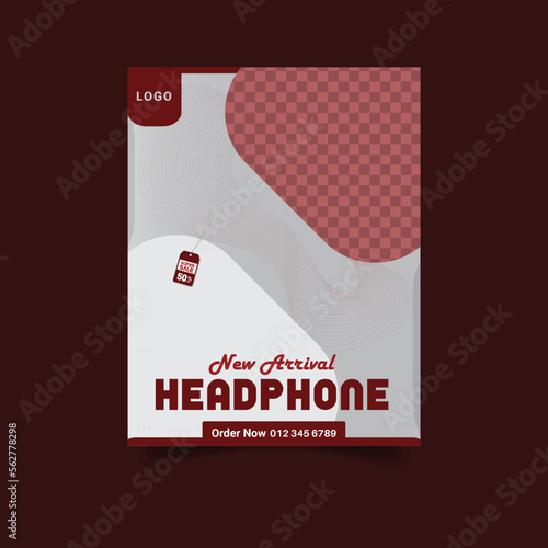 Headphone poster template