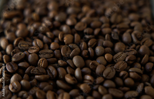 coffee beans background and texture. roasted coffee beans background.